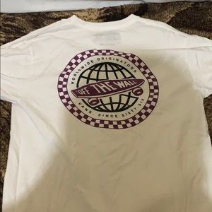 Vans white and purple t-shirt
